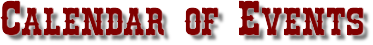Calendar of Events